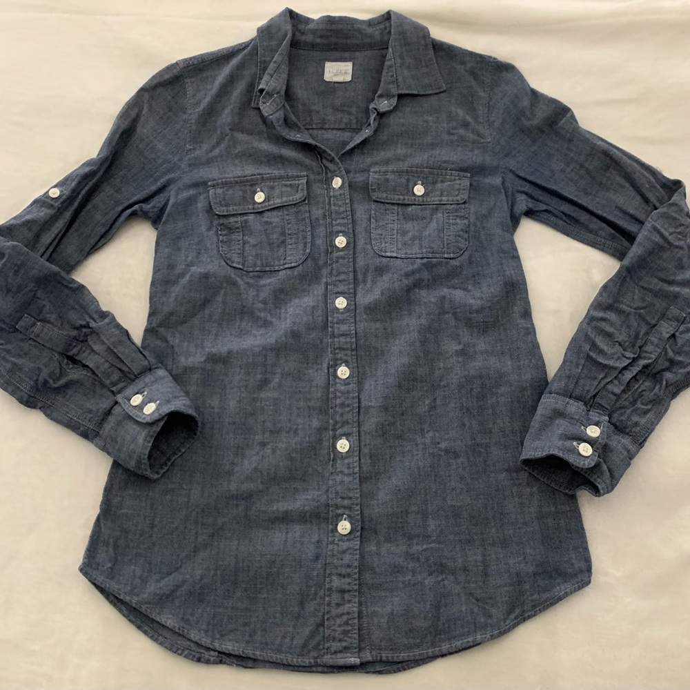 JCrew denim button down - Picture 2 of 7